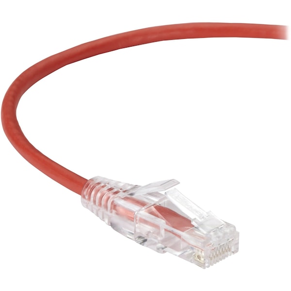 Black Box Slim-Net Cat6A 28-Awg 500-Mhz Stranded Ethernet Patch Cable - C6APC28-RD-15